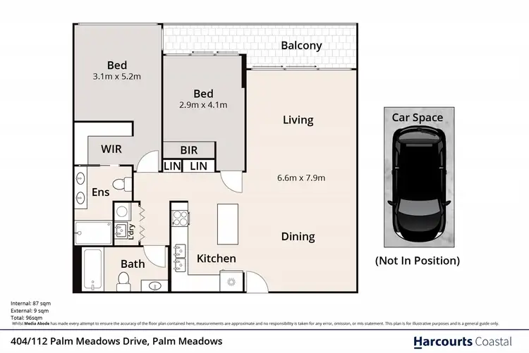 Floorplan of Homely apartment listing, 404/112 Palm Meadows Drive, Carrara QLD 4211