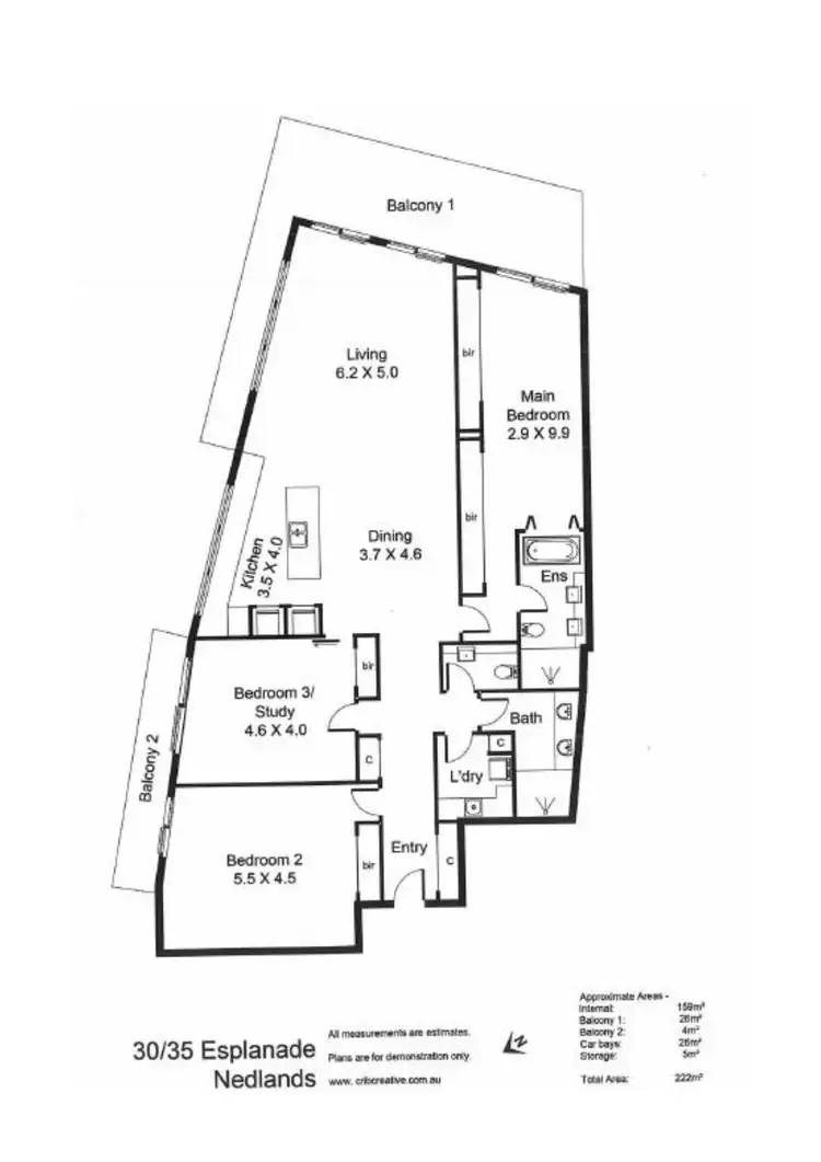 Floorplan of Homely apartment listing, 30/35 Esplanade, Nedlands WA 6009