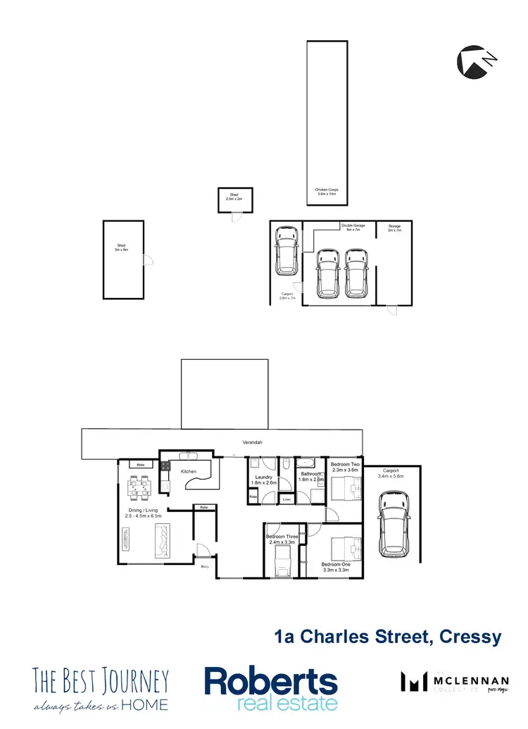 Floorplan of Homely house listing, 1A Charles Street, Cressy TAS 7302