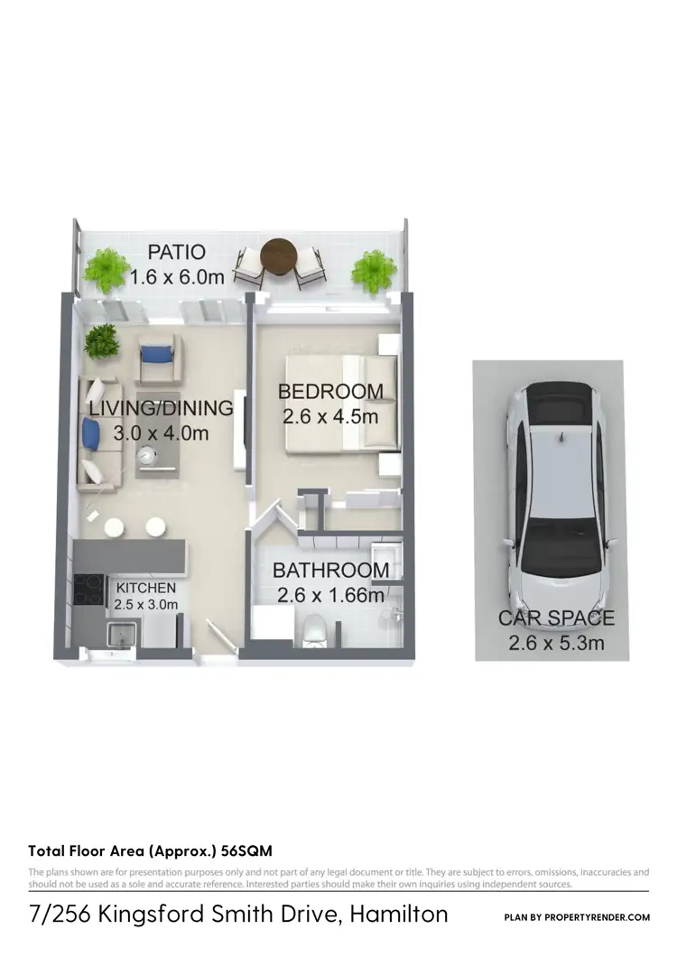 Floorplan of Homely apartment listing, 7/256 Kingsford Smith Drive, Hamilton QLD 4007