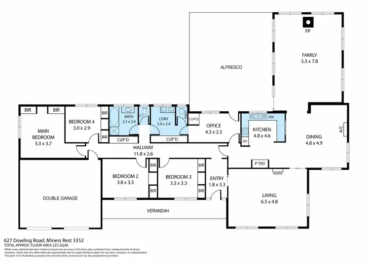 Floorplan of Homely house listing, 627 Dowling Road, Cardigan VIC 3352