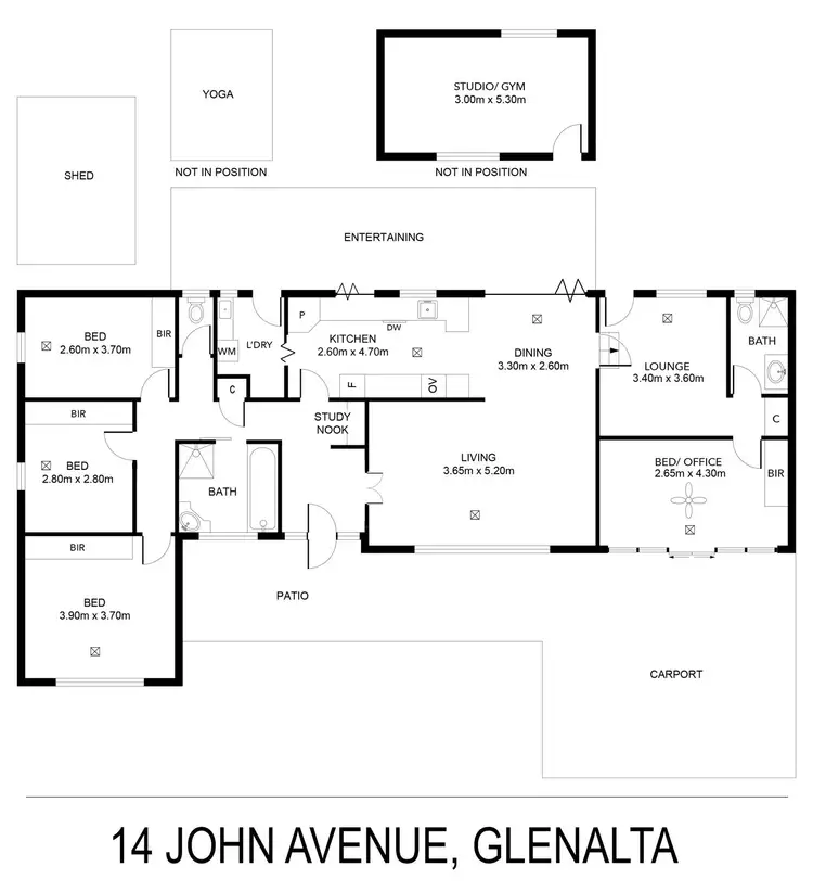 Floorplan of Homely house listing, 14 John Avenue, Glenalta SA 5052