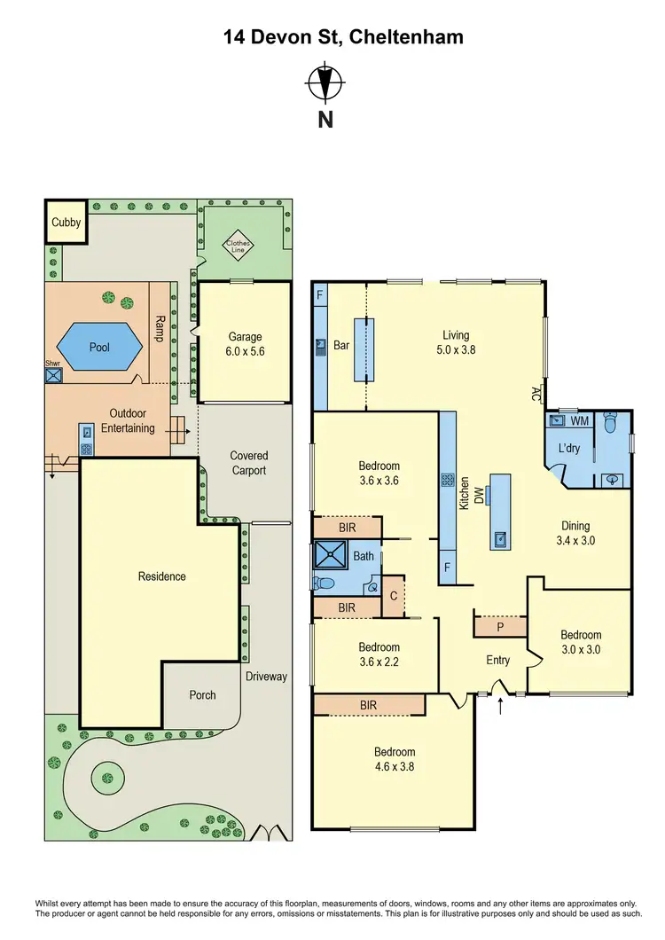 Floorplan of Homely house listing, 14 Devon Street, Cheltenham VIC 3192