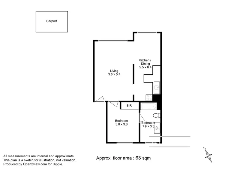 Floorplan of Homely unit listing, 10/4 Hildern Street, New Town TAS 7008