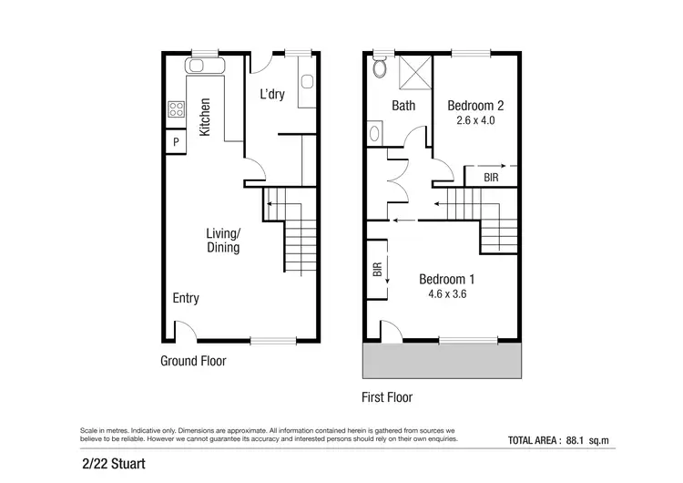 Floorplan of Homely unit listing, 2/22 Stuart Street, North Ward QLD 4810