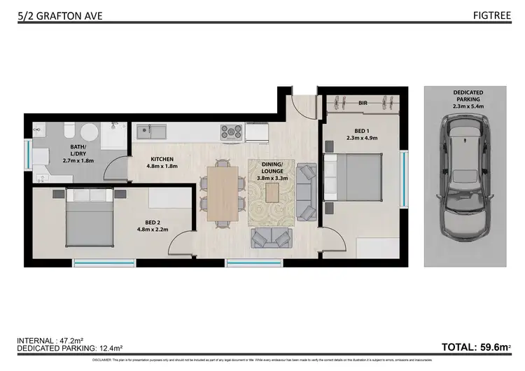 Floorplan of Homely unit listing, 5/2 Grafton Avenue, Figtree NSW 2525