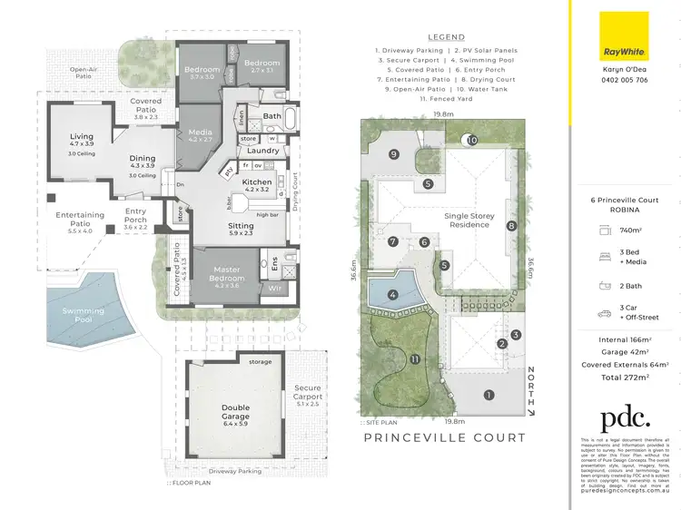 Floorplan of Homely house listing, 6 Princeville Court, Robina QLD 4226