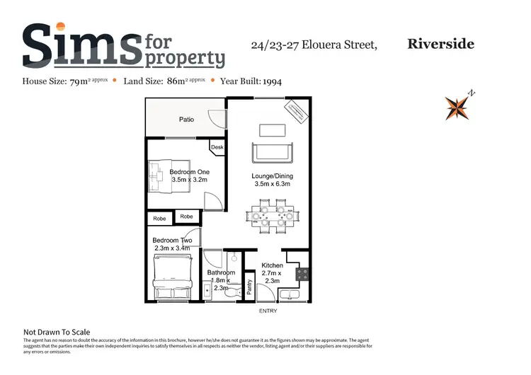 Floorplan of Homely unit listing, 24/23-27 Elouera Street, Riverside TAS 7250