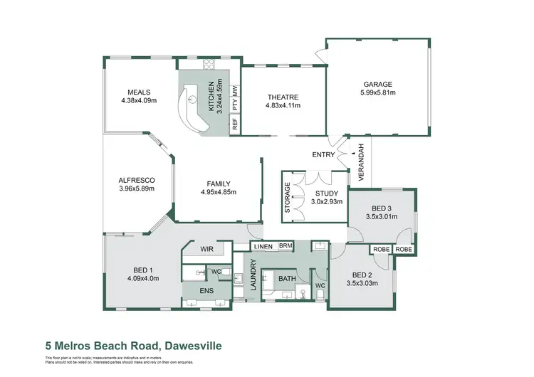 Floorplan of Homely house listing, 5 Melros Beach Road, Dawesville WA 6211