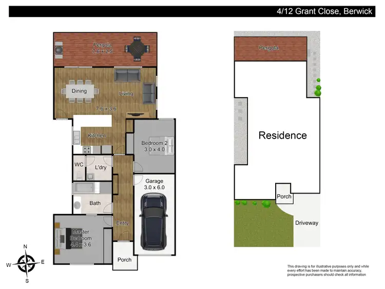 Floorplan of Homely unit listing, 4/12 Grant Close, Berwick VIC 3806
