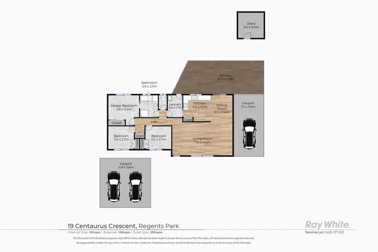 Floorplan of Homely house listing, 19 Centaurus Crescent, Regents Park QLD 4118