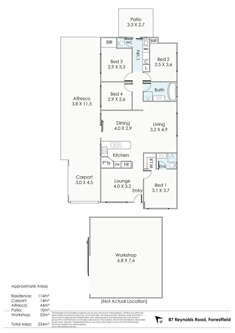 Floorplan of Homely house listing, 87 Reynolds Road, Forrestfield WA 6058
