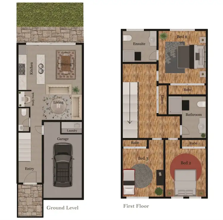 Floorplan of Homely townhouse listing, 3/13 Bailer Street, Coomera QLD 4209