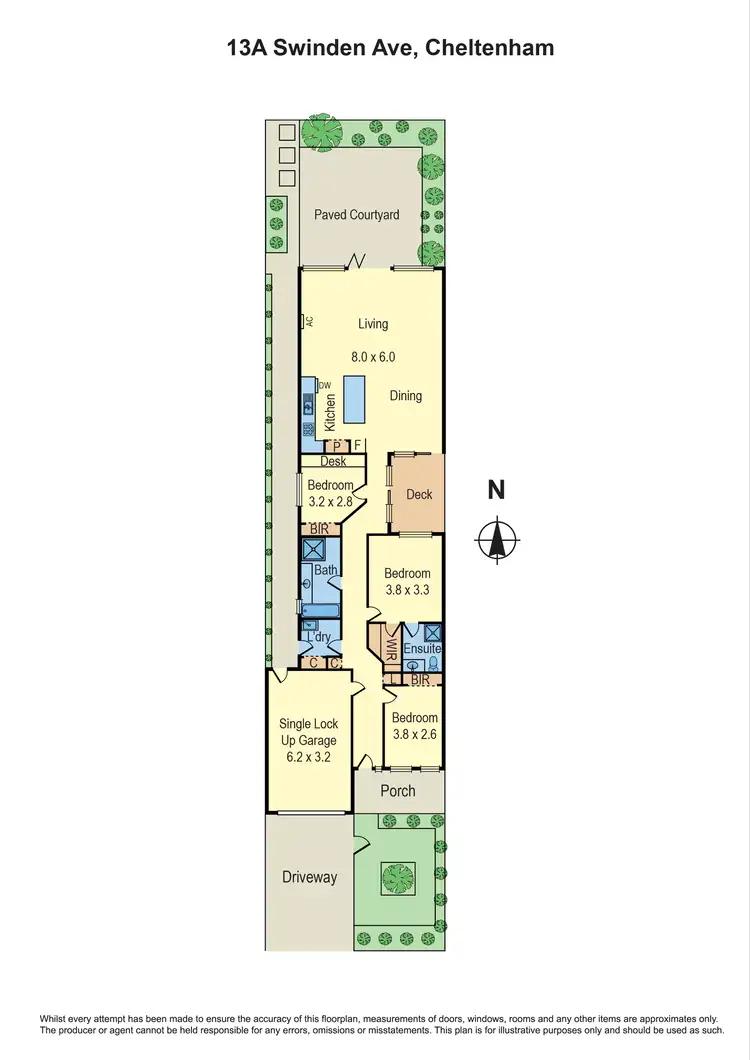 Floorplan of Homely townhouse listing, 13A Swinden Avenue, Cheltenham VIC 3192