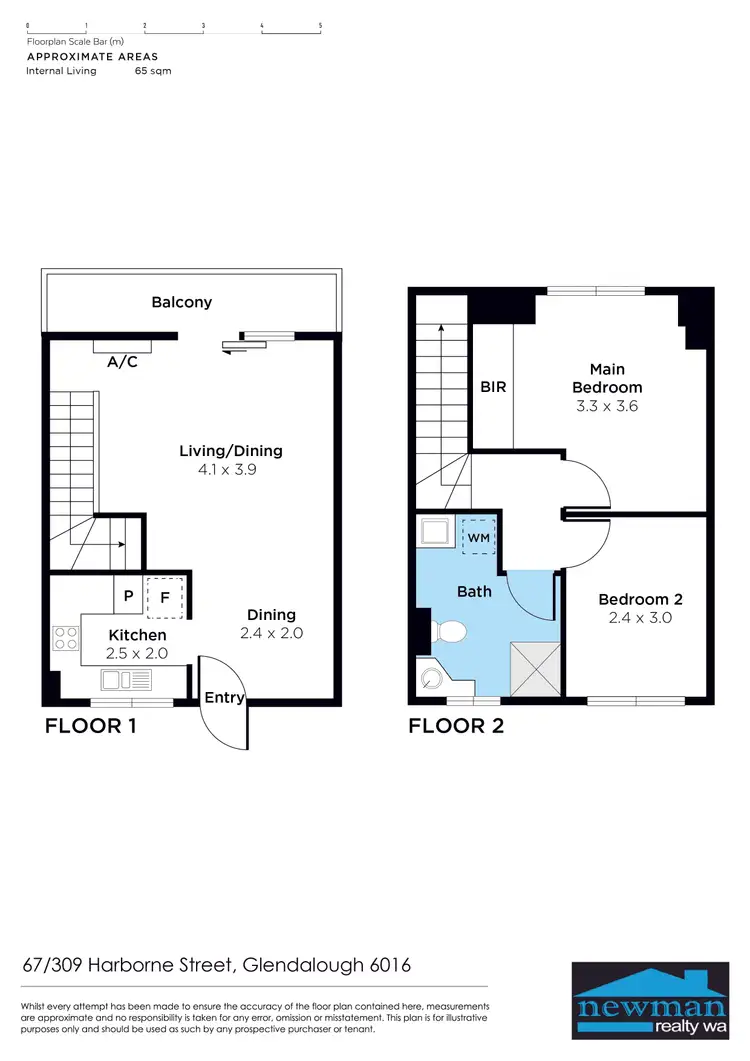 Floorplan of Homely apartment listing, 67/309 Harborne Street, Glendalough WA 6016