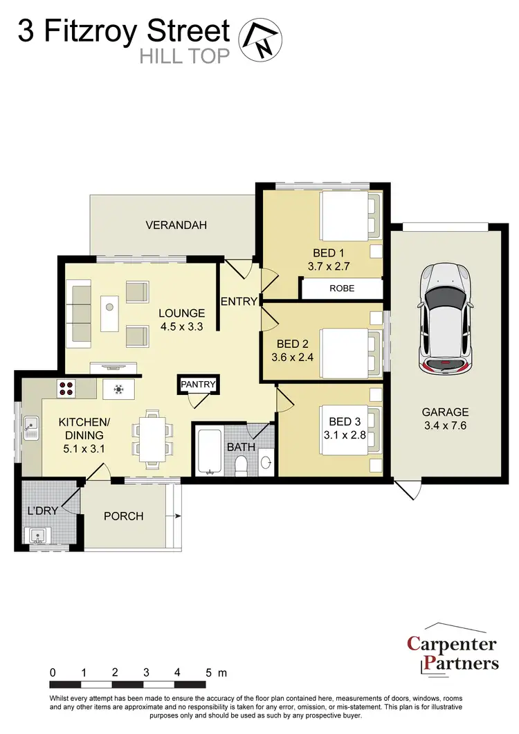 Floorplan of Homely house listing, 3 Fitzroy Street, Hill Top NSW 2575
