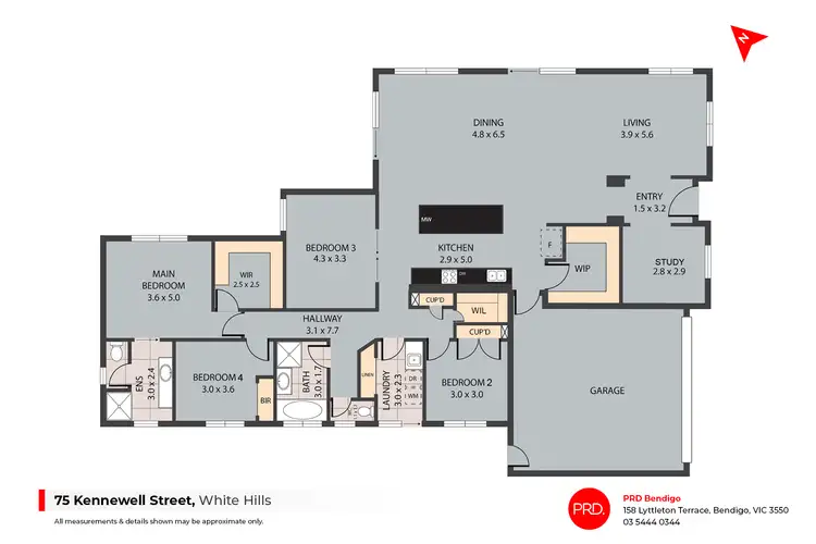 Floorplan of Homely house listing, 75 Kennewell Street, White Hills VIC 3550