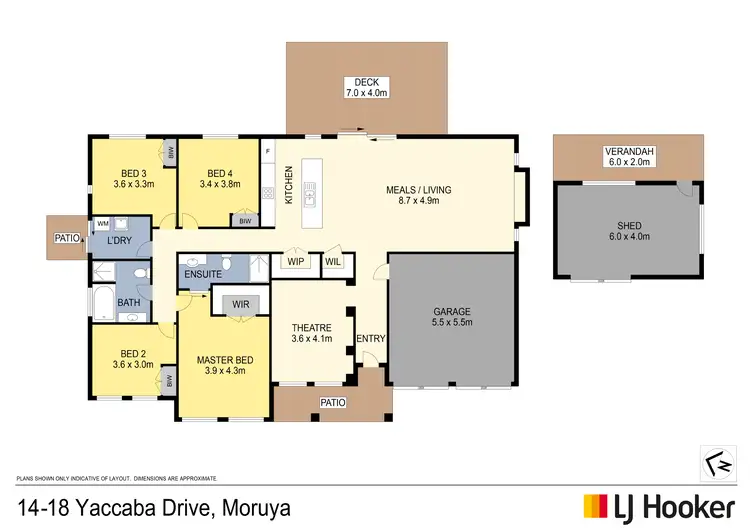 Floorplan of Homely house listing, 14-18 Yaccaba Drive, Moruya NSW 2537