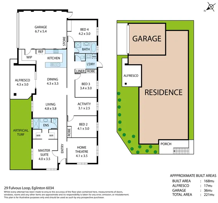 Floorplan of Homely house listing, 29 Fulvous Loop, Eglinton WA 6034