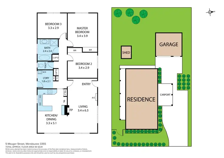 Floorplan of Homely house listing, 5 Mauger Street, Wendouree VIC 3355