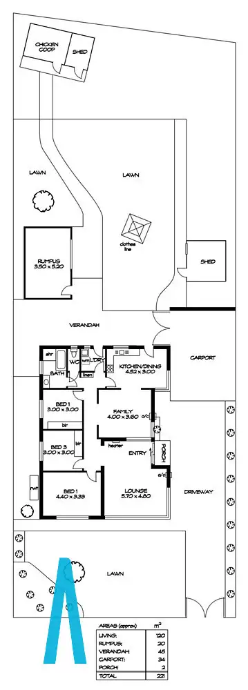 Floorplan of Homely house listing, 5 Chester Crescent, Pooraka SA 5095