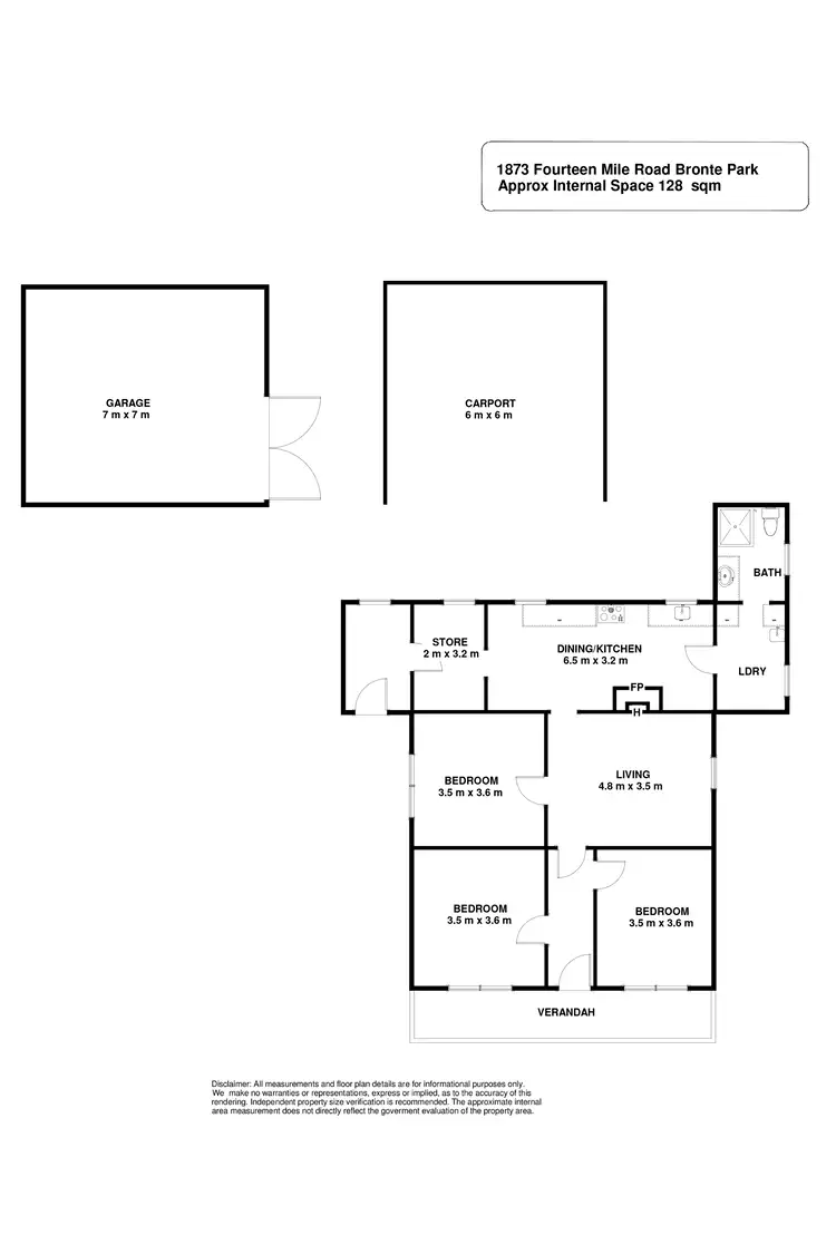 Floorplan of Homely house listing, 1873 Fourteen Mile Road, Bronte Park TAS 7140