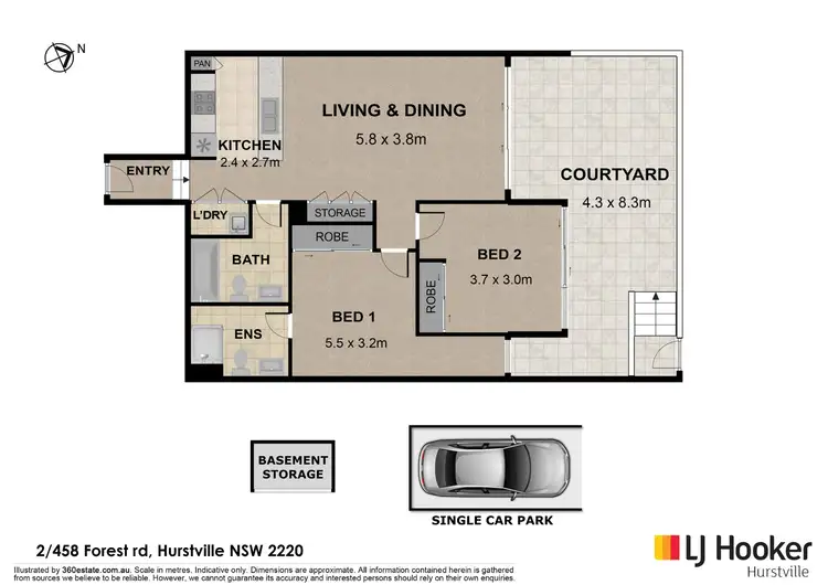 Floorplan of Homely apartment listing, 2/458 Forest Road, Hurstville NSW 2220