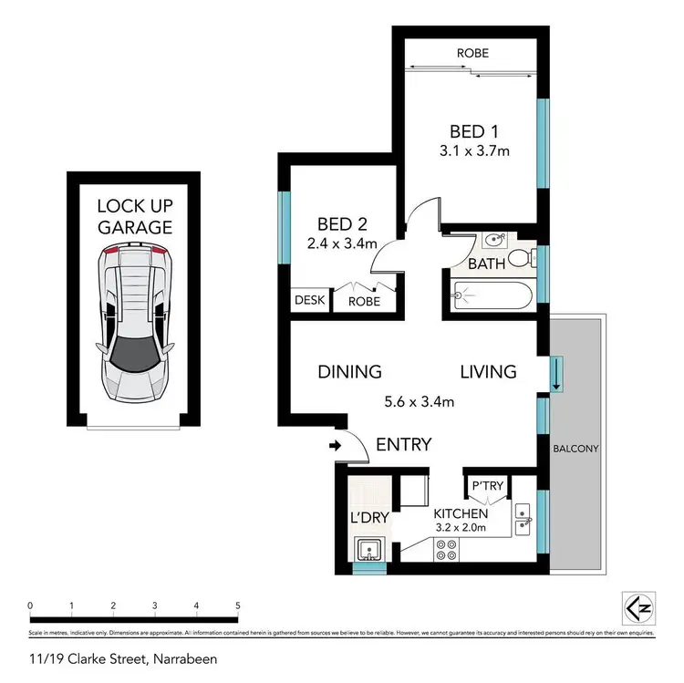 Floorplan of Homely apartment listing, 11/19-21 Clarke Street, Narrabeen NSW 2101