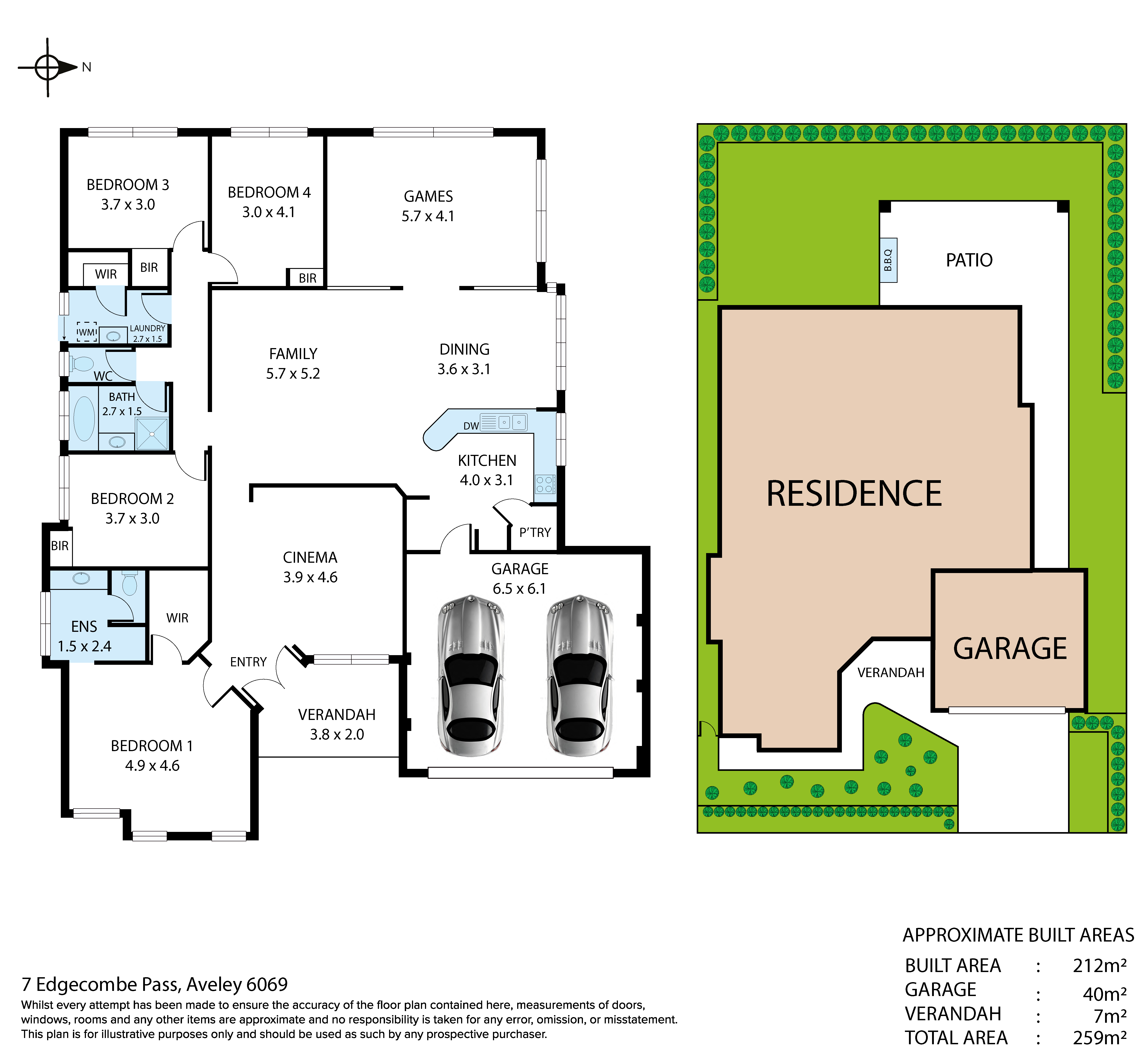 Floorplan of Homely house listing, 7 Edgecombe Pass, Aveley WA 6069