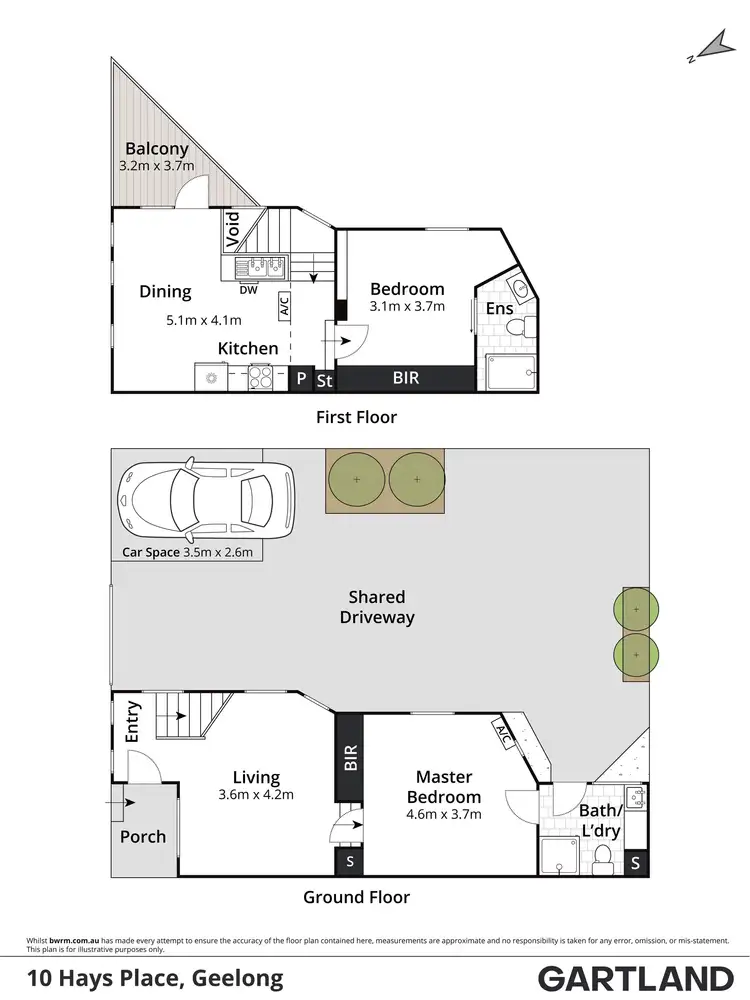 Floorplan of Homely townhouse listing, 10 Hays Place, Geelong VIC 3220