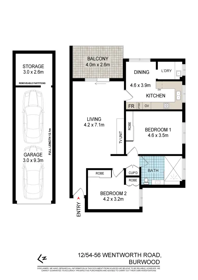 Floorplan of Homely unit listing, 12/54-56 Wentworth Road, Burwood NSW 2134