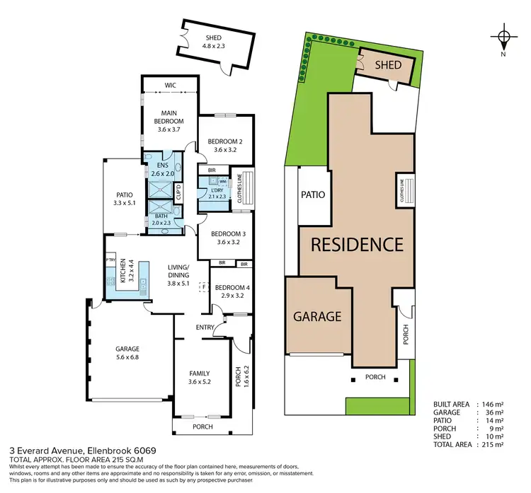 Floorplan of Homely house listing, 3 Everard Avenue, Ellenbrook WA 6069