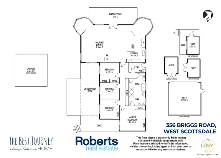Floorplan of Homely house listing, 356 Briggs Road, West Scottsdale TAS 7260