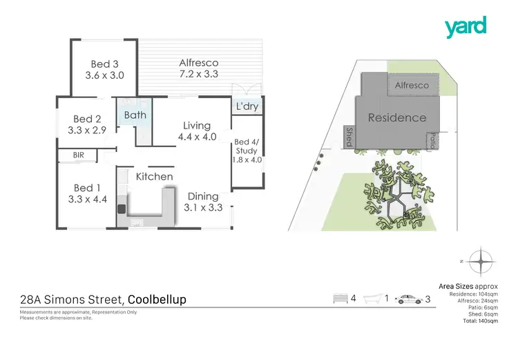 Floorplan of Homely house listing, 28A Simons Street, Coolbellup WA 6163