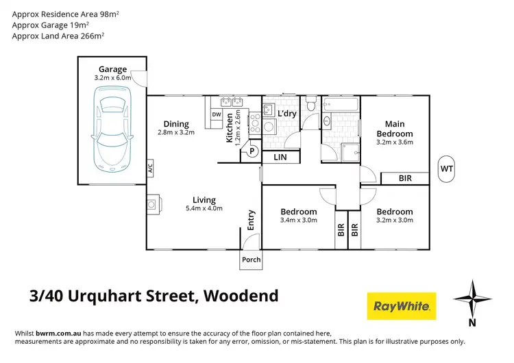 Floorplan of Homely unit listing, 3/40 Urquhart Street, Woodend VIC 3442