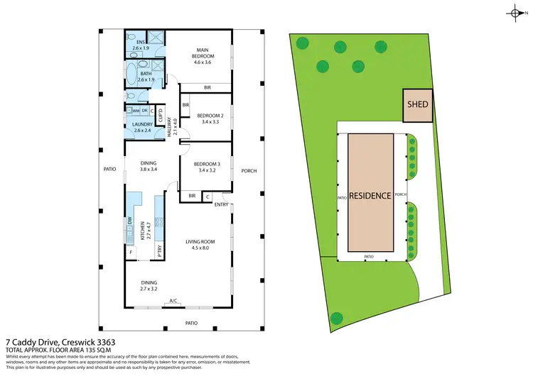 Floorplan of Homely house listing, 7 Caddy Drive, Creswick VIC 3363