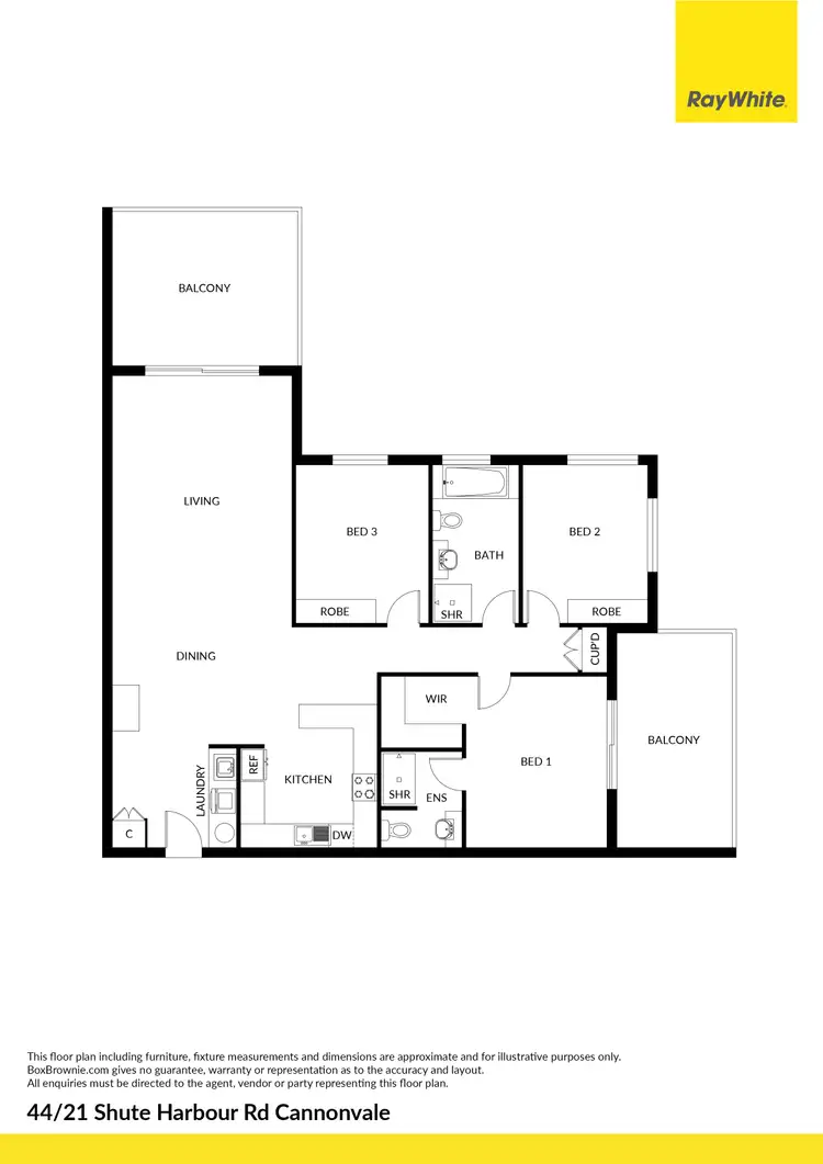Floorplan of Homely unit listing, 44/21 Shute Harbour Road, Cannonvale QLD 4802