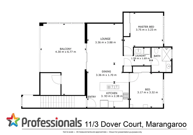 Floorplan of Homely unit listing, 11/3 Dover Court, Marangaroo WA 6064