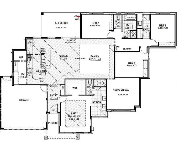 Floorplan of Homely house listing, 76 Turquoise Boulevard, Treeby WA 6164