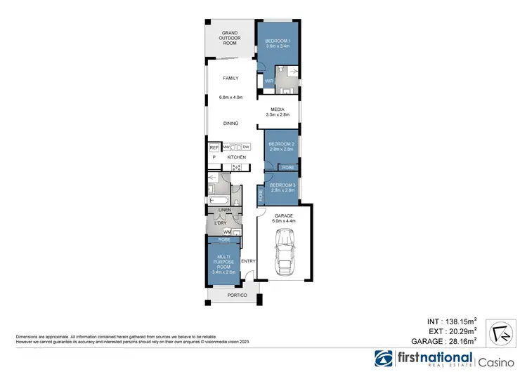 Floorplan of Homely unit listing, 1/66 Canning Drive, Casino NSW 2470