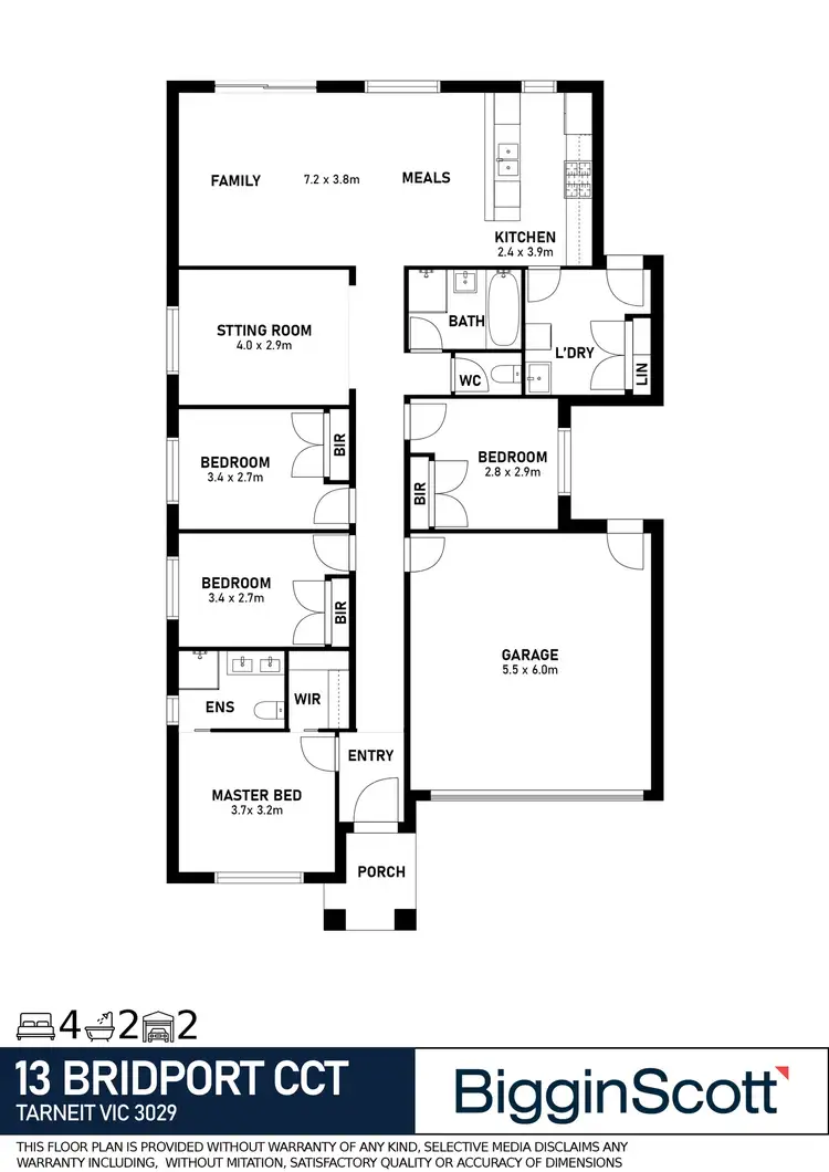 Floorplan of Homely house listing, 13 Bridport Circuit, Tarneit VIC 3029