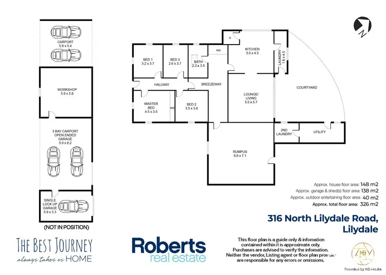 Floorplan of Homely house listing, 316 North Lilydale Road, Lilydale TAS 7268