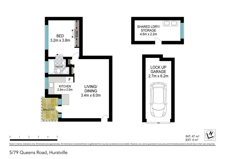 Floorplan of Homely unit listing, 5/79 Queens Road, Hurstville NSW 2220