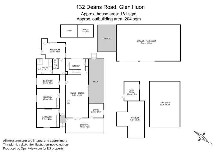 Floorplan of Homely house listing, 132 Deans Road, Glen Huon TAS 7109