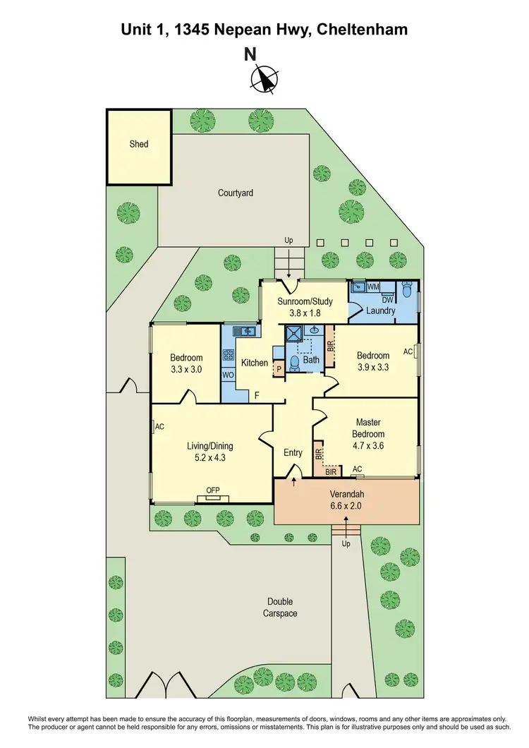 Floorplan of Homely house listing, 1/1345 Nepean Highway, Cheltenham VIC 3192