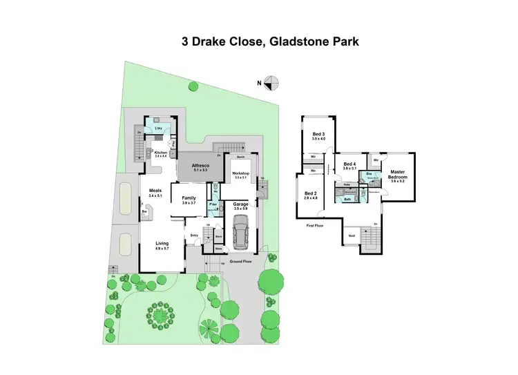 Floorplan of Homely house listing, 3 Drake Close, Gladstone Park VIC 3043