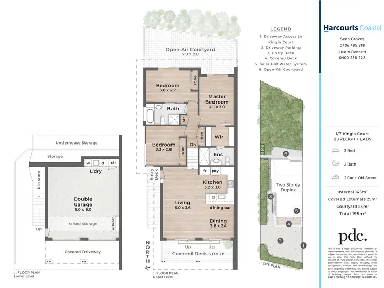 Floorplan of Homely semi-detached listing, 1/7 Kingia Court, Burleigh Heads QLD 4220