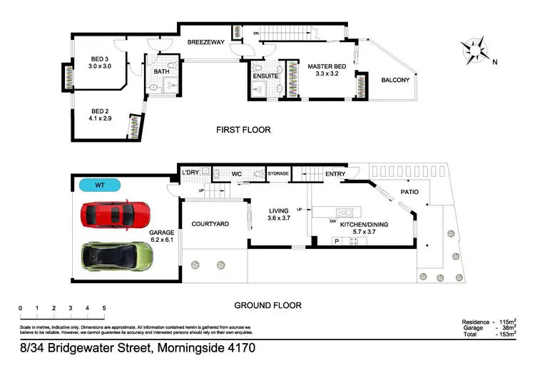 Floorplan of Homely townhouse listing, 8/34 Bridgewater Street, Morningside QLD 4170