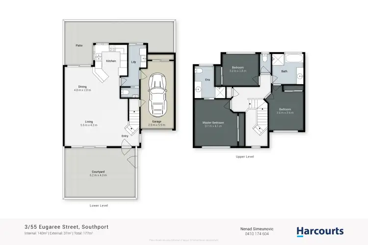 Floorplan of Homely townhouse listing, 3/55 Eugaree Street, Southport QLD 4215