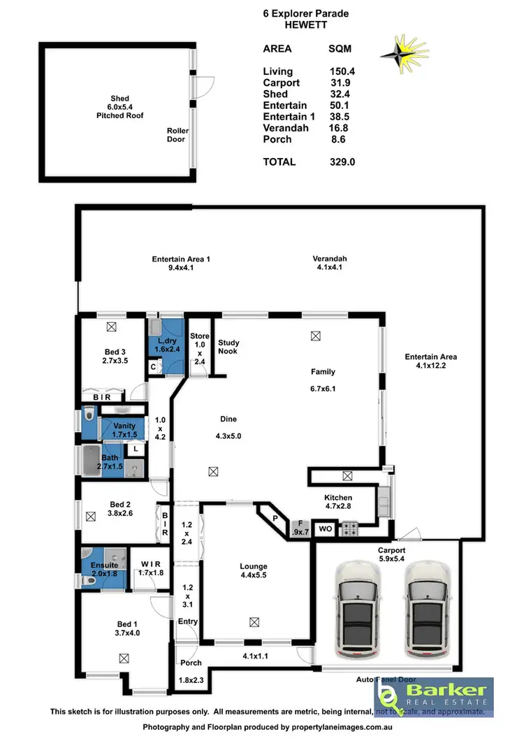Floorplan of Homely house listing, 6 Explorer Parade, Hewett SA 5118